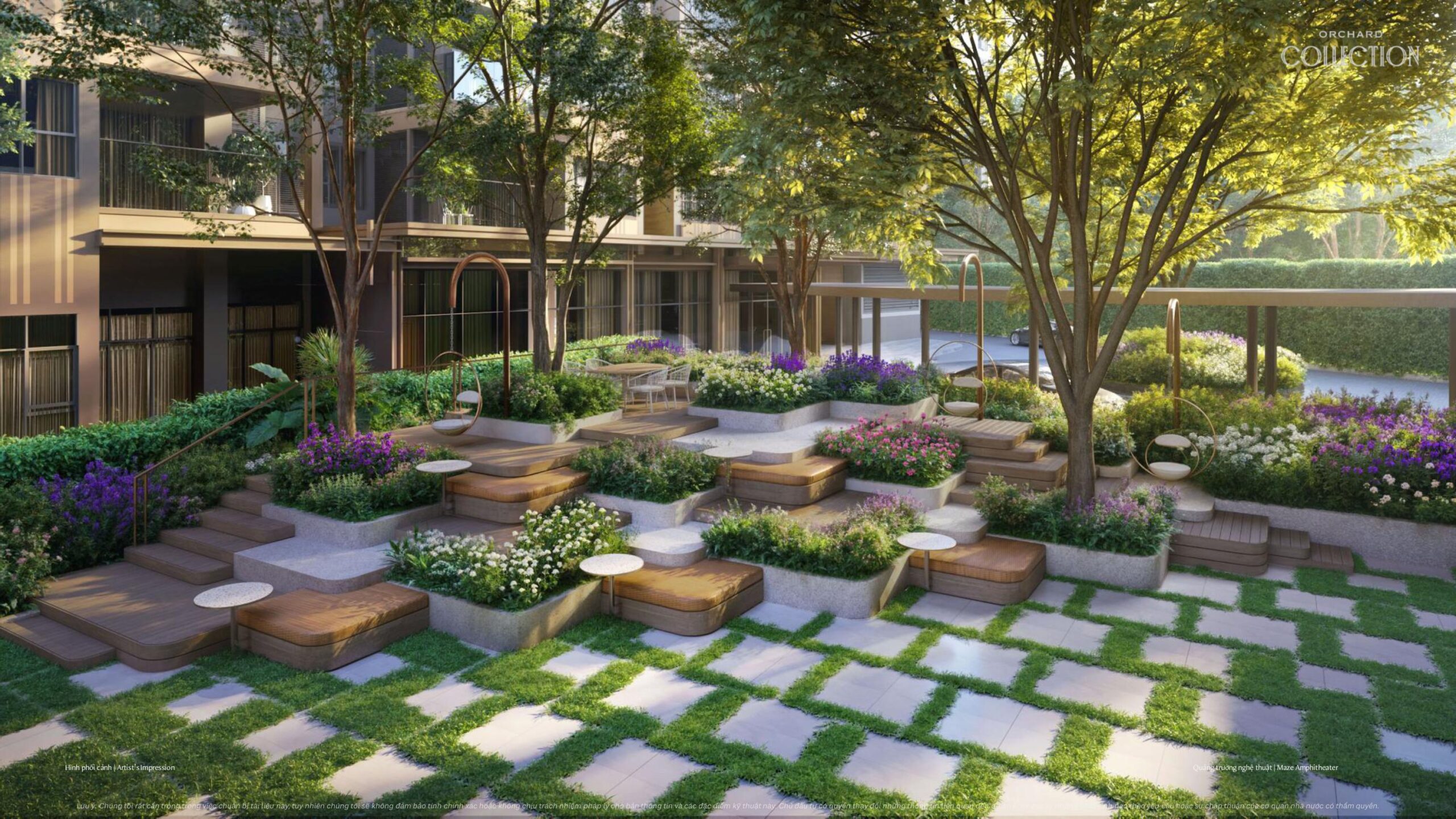 Tiện ích qảng trường nghệ thuật phân khu Orchard Collection dự án Sycamore