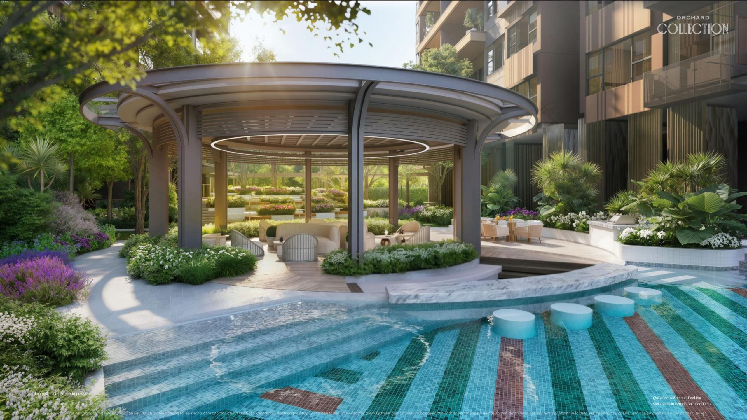 Tiện ích sảnh đón trả Sunature phân khu Orchard Collection dự án Sycamore..